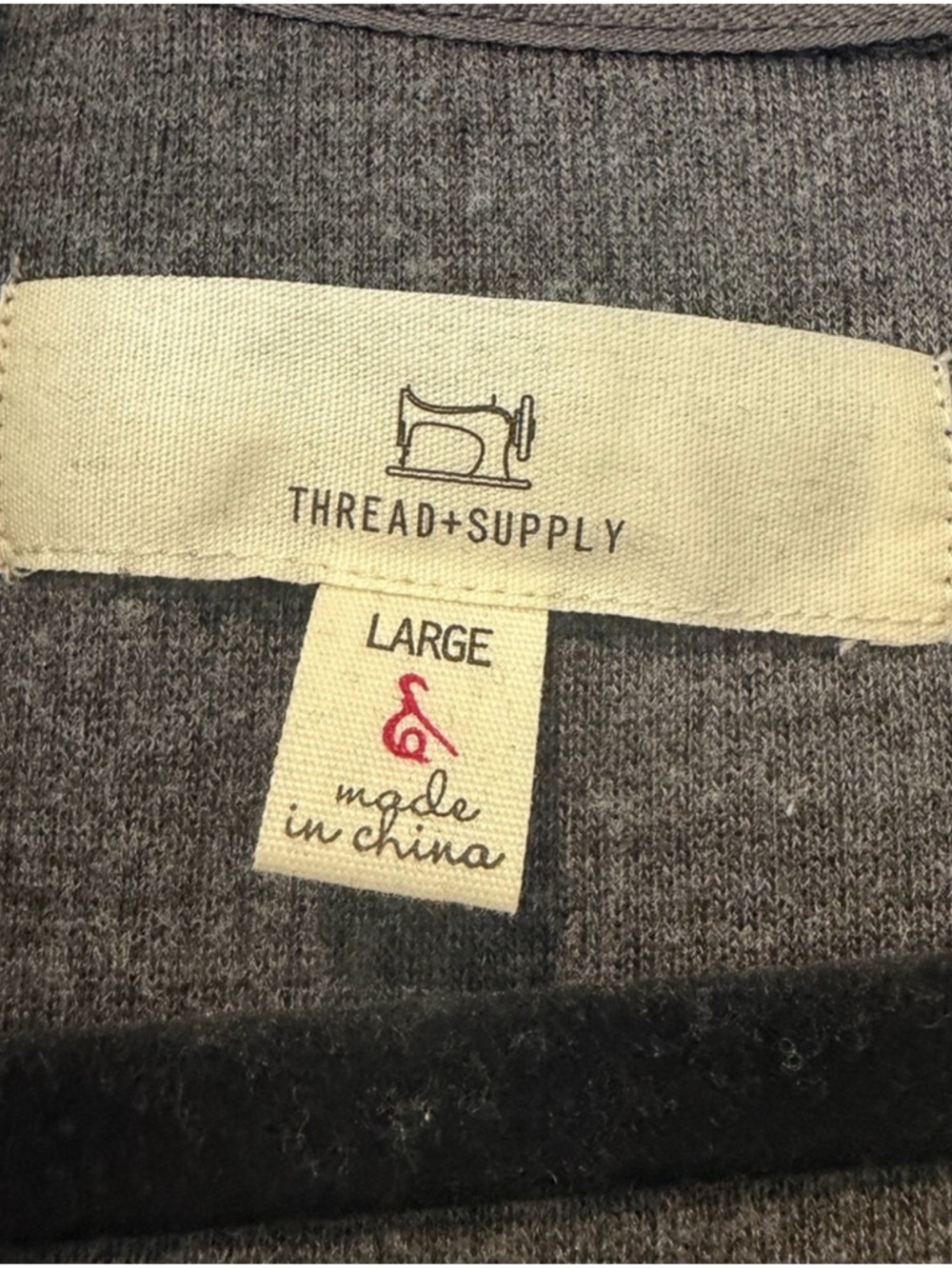 Women's Black/Grey Thread & Supply Button-Up Size L🖤🩶 - Picture 3 of 6